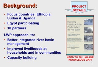 Towards an understanding of livestock water productivity in the Nile River Basin