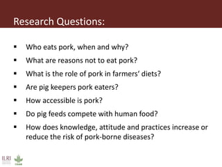 Smallholder pig producers and their pork consumption practices in three districts in Uganda