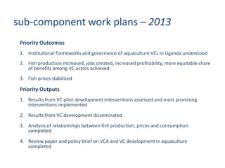 Update on fish value chain development in Uganda