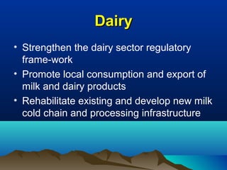 Uganda Government Livestock Sector Prioritization in Uganda under the Agriculture Sector Strategic Plan (ASSP)
