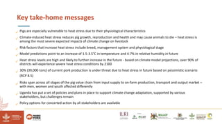 Reducing climate-induced heat stress in pigs in Uganda―Policy actions