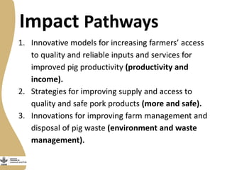  Introducing the Uganda pig value chain impact pathways 
