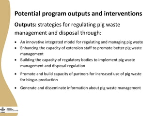  Introducing the Uganda pig value chain impact pathways 