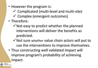 Validating the Uganda Pig Value Chain Impact Pathway(s)