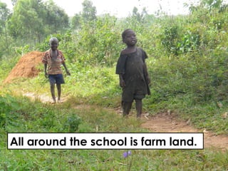 All around the school is farm land.
 