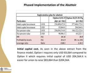 Business plan for a centralized pig abattoir in Masaka, Uganda