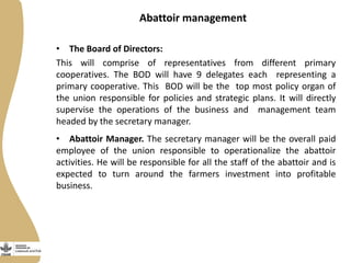 Business plan for a centralized pig abattoir in Masaka, Uganda