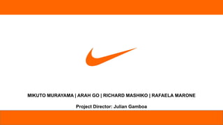 Background | Premise | Statistics | Recommendations | Takeaways
MIKUTO MURAYAMA | ARAH GO | RICHARD MASHIKO | RAFAELA MARONE
Project Director: Julian Gamboa
 