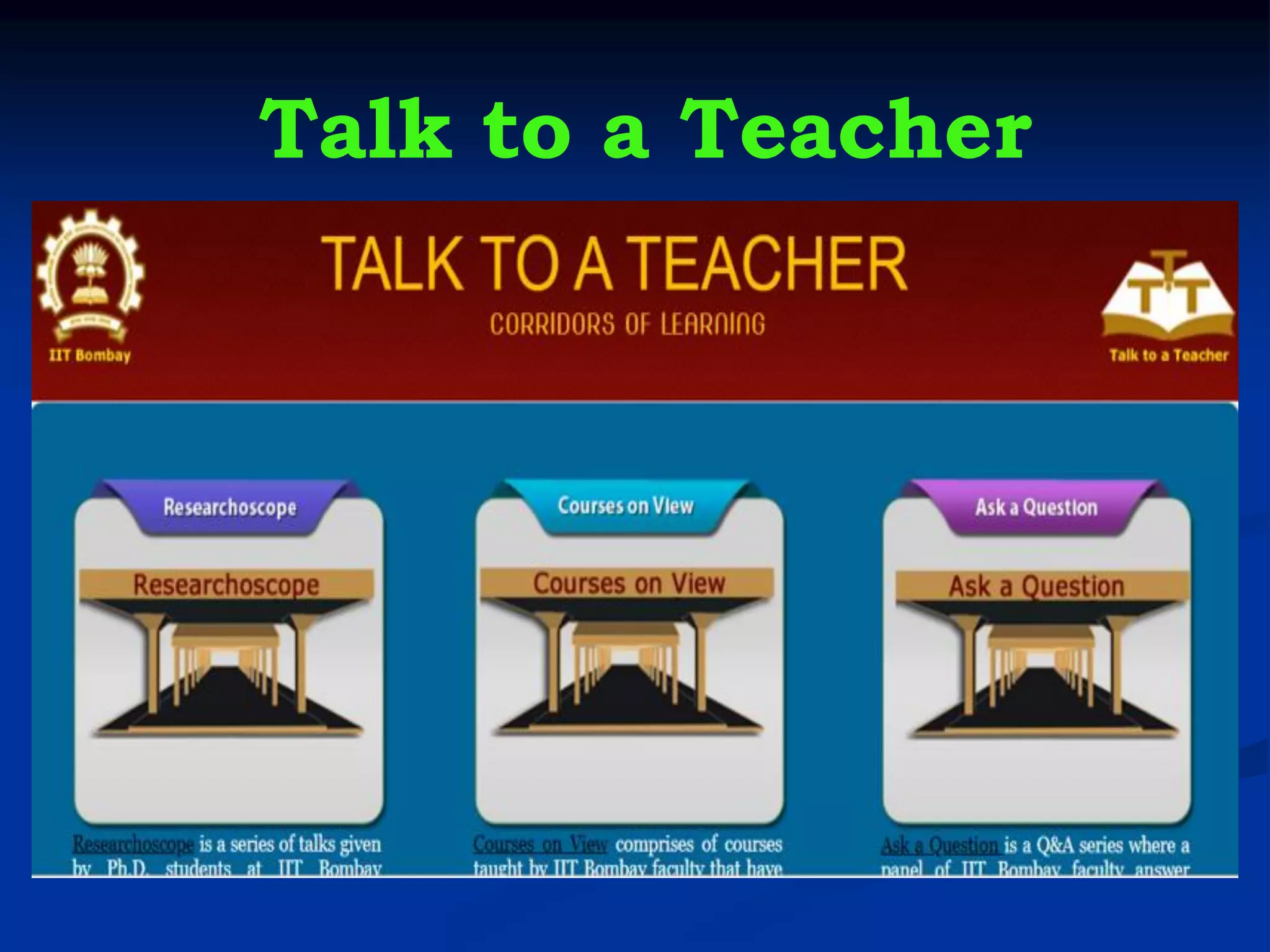 Talk to a Teacher
▪
 