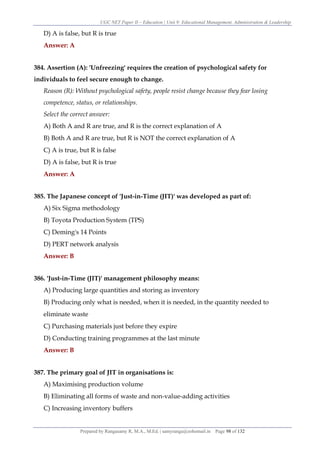 Comprehensive UGC NET Paper II Education Unit 9: Educational Management ...