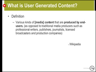 Leveraging User Generated Content | PPT