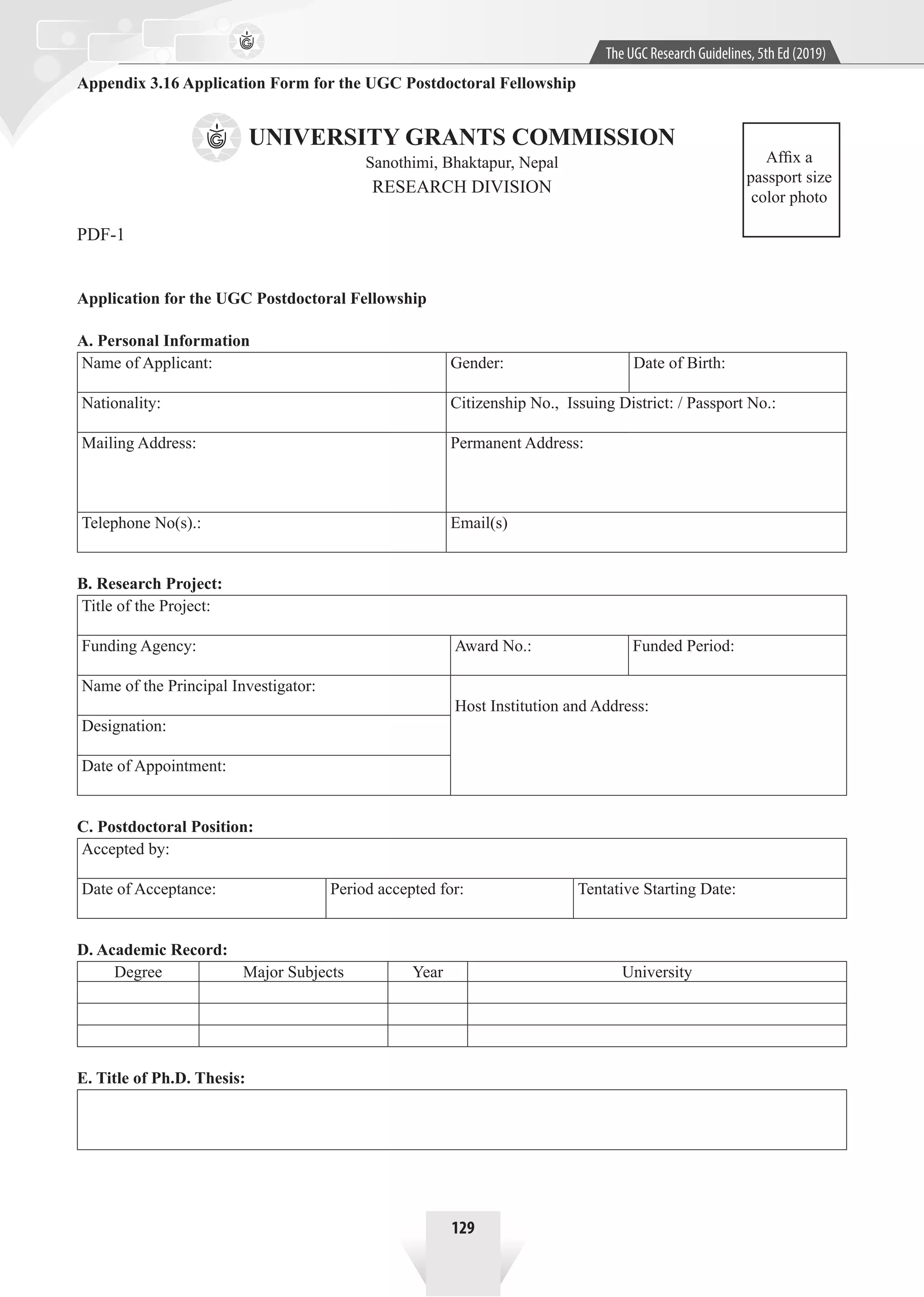 Ugc Program Application Documents Ugc research guideline 2019 (1) | PDF