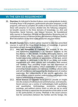 Undergraduate Education Policy 2020 No. 1-32/PERU/UGEPolicy/HEC/2020
formal logical constructs. An educated person must be...