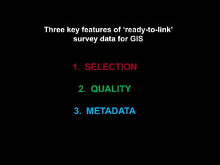 Unlocking the geospatial potential of survey data | PPTX