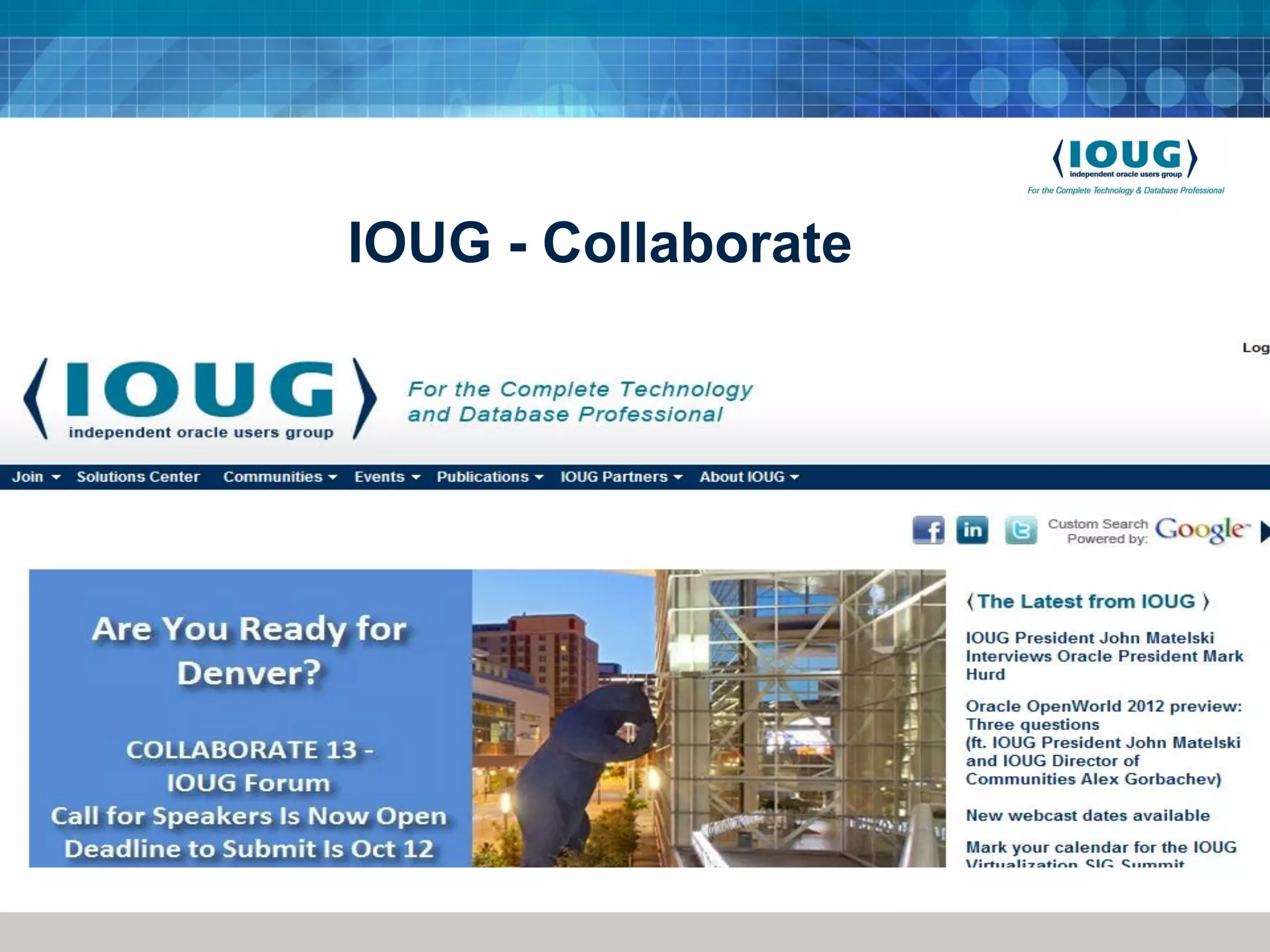 IOUG - Collaborate 