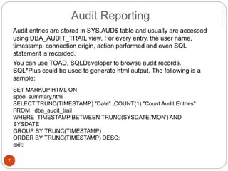 Oracle audit and reporting in one hour or less | PPTX