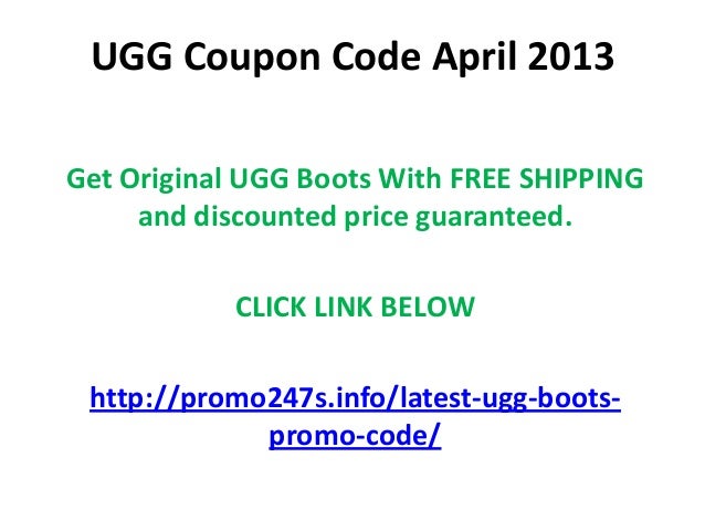 ugg coupon code 2013
