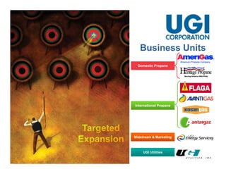 Business Units
             Domestic Propane




           International Propane




           Midstream & Marketing



                UGI Utilities

May 2012
 