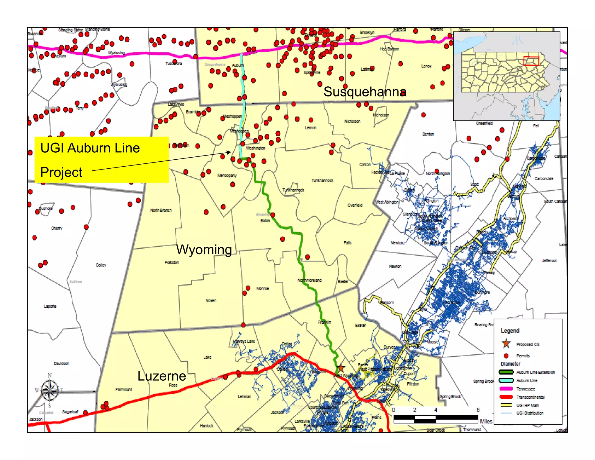 UGI Auburn Line Extension Map & Details | PPT
