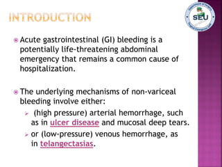 Non Variceal Upper GI Bleeding | PDF