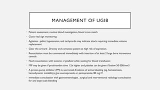 diagnosis and management of Upper GI bleeding | PPTX