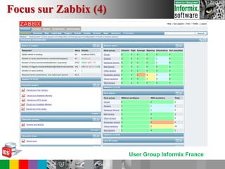 User Group Informix France
Focus sur Zabbix (4)
 