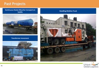 Past Projects
     Continuous Heater Bleacher transport on
                                               Handling Slickline Truck
                    Saddle




             Transformer movement




                                                                          
41
 