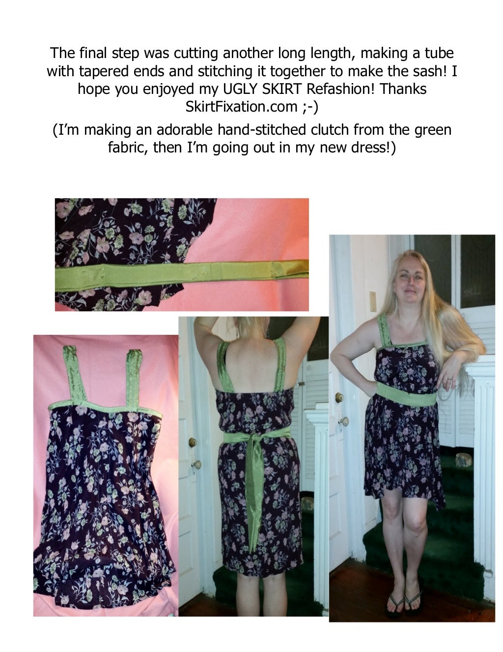 Ugly Skirt to Snazzy Cocktail Dress Tutorial!