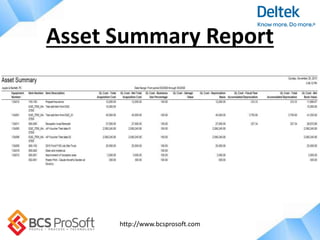 http://www.bcsprosoft.com
Asset Summary Report
 