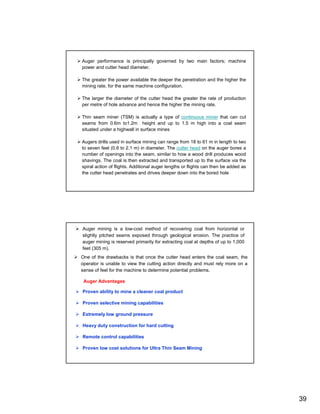 Auger Extraction Chart.pdf Ug mechanical excavation | PDF
