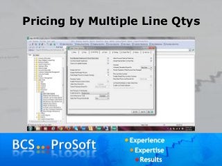 Pricing by Multiple Line Qtys
 