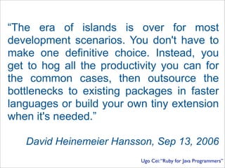 Ugo Cei Presentation