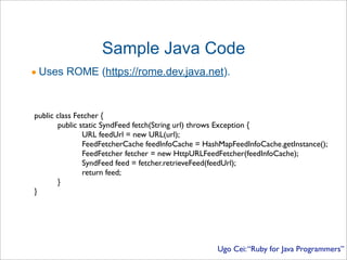 Ugo Cei Presentation