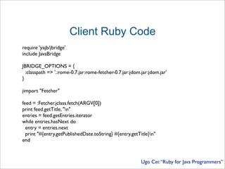 Ugo Cei Presentation