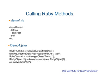 Ugo Cei Presentation