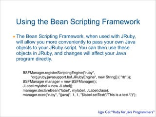 Ugo Cei Presentation