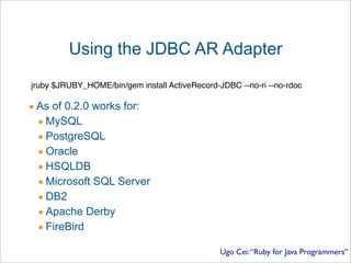 Ugo Cei Presentation