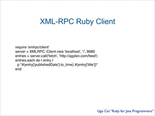 Ugo Cei Presentation