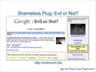 Ugo Cei Presentation