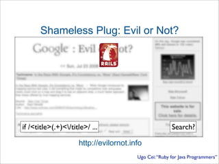 Ugo Cei Presentation