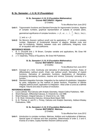 msu math syllabus | PDF | Physics | Science