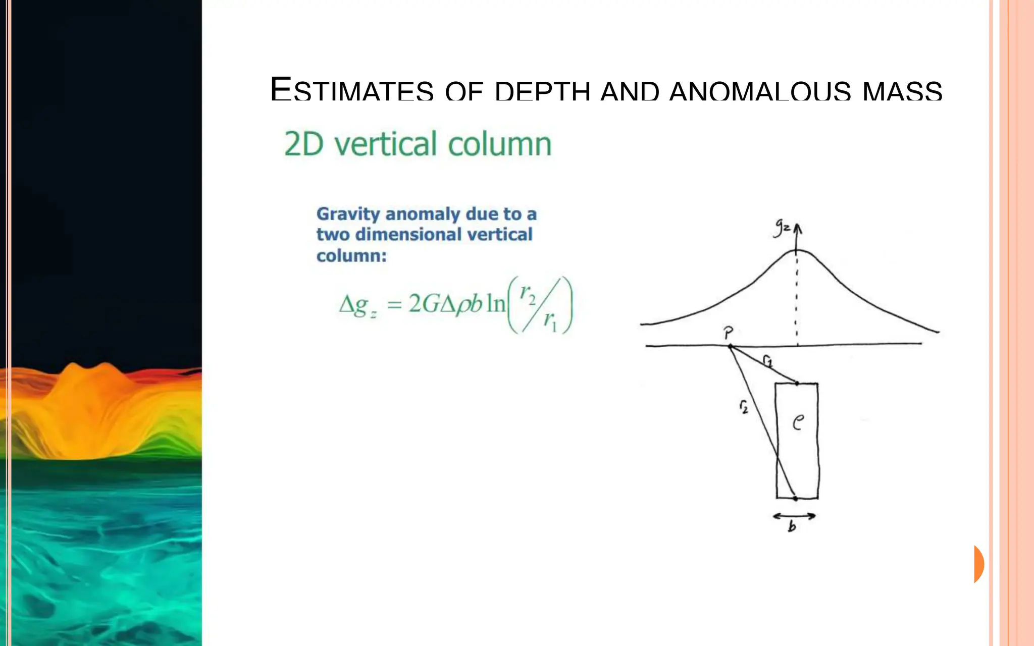 ESTIMATES OF DEPTH AND ANOMALOUS MASS
 