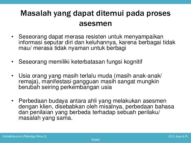 Psikologi Klinis 2 Pertemuan 1