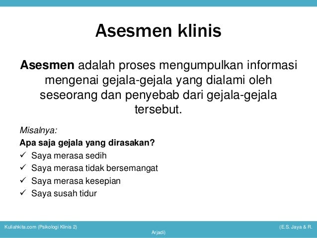 Psikologi Klinis 2 Pertemuan 1