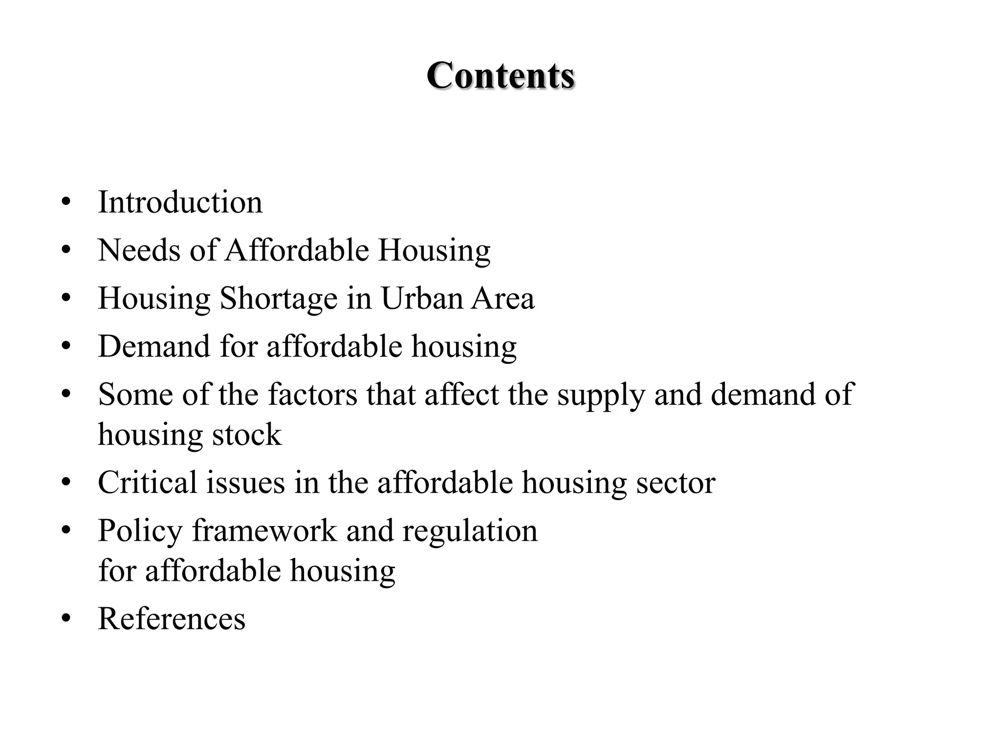 Affordable Housing in India | PPTX