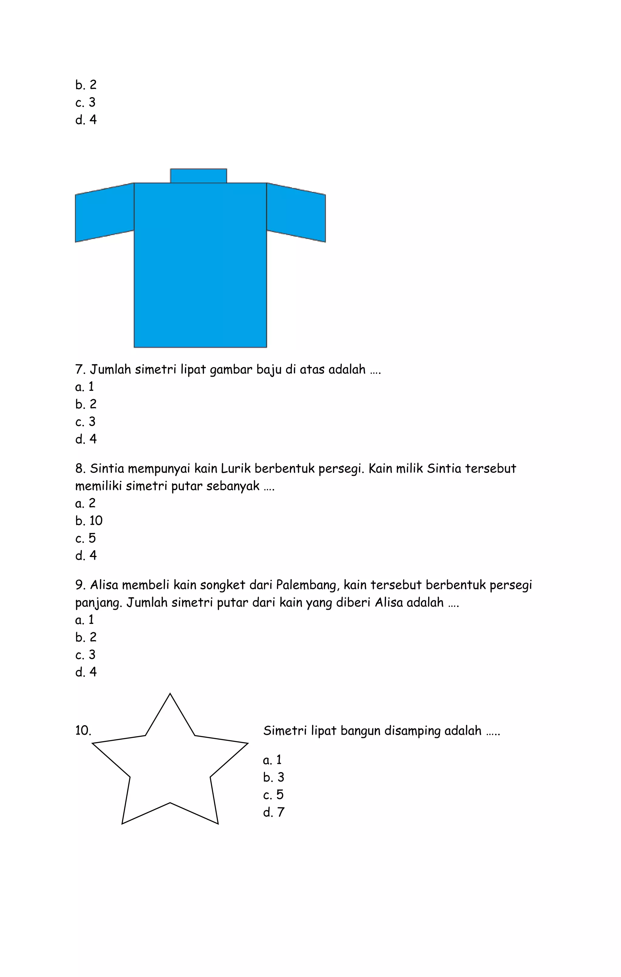 Download soal ulangan harian kelas 3 tema 7 pilihan ganda