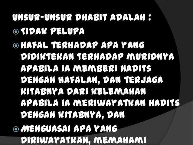 Hadits Shahih dan Hadits Hasan