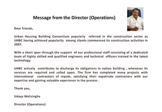Message from the Director (Operations)
 