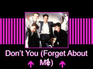Don’t You (Forget About 
 Me) 
11  
 