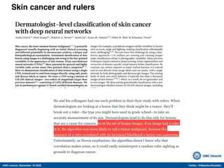 UHD Lecture, November 18 2022 Twitter: @MaartenvSmeden
Skin cancer and rulers
 